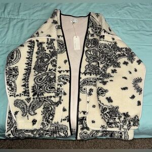 NWT Paisley Print Fleece Jacket